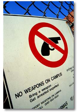 No guns sign, big